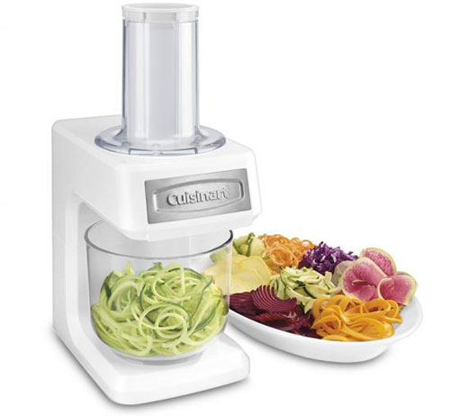 Cuisinart SSL-100 PrepExpress Slicer, Shredder and Spiralizer with Shredded Food Items